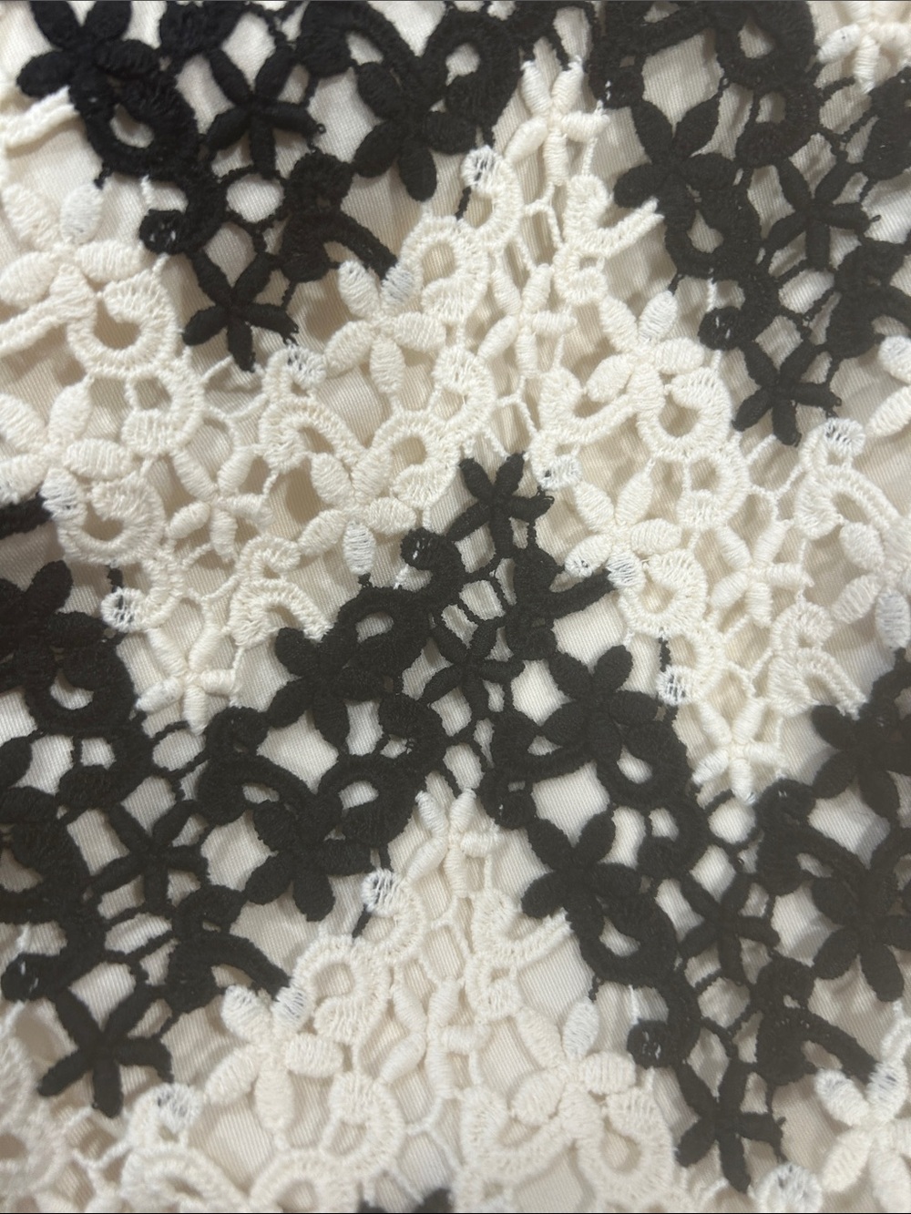 Talbots Chevron Crochet Lace Sheath Dress womens  6 Black White Cocktail Career - Picture 16 of 16